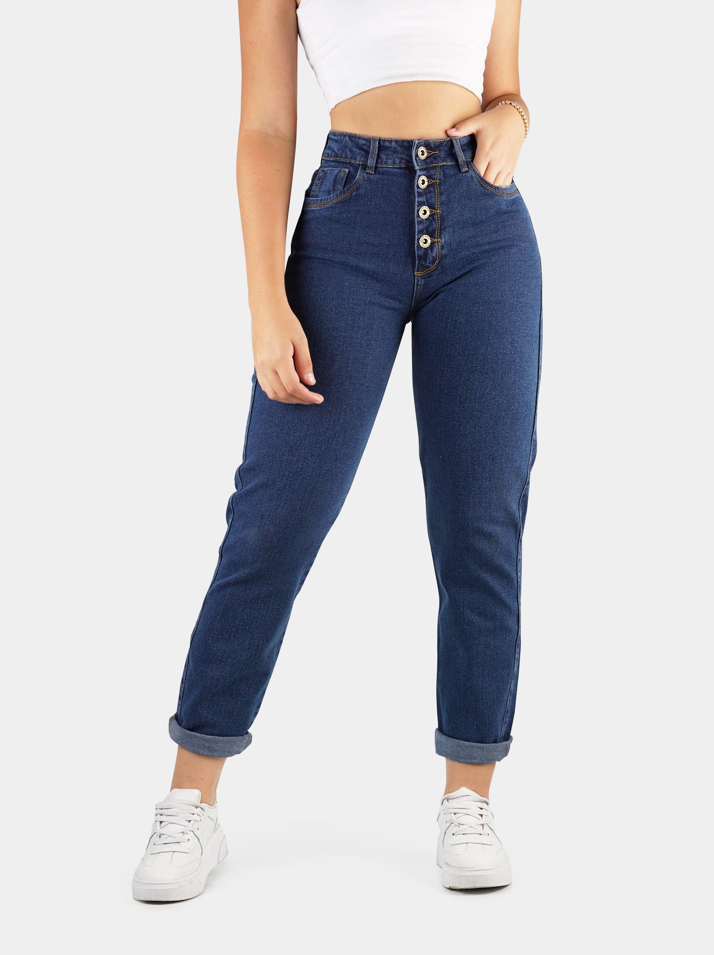 Jean Mom Fit Tiro Alto 1089