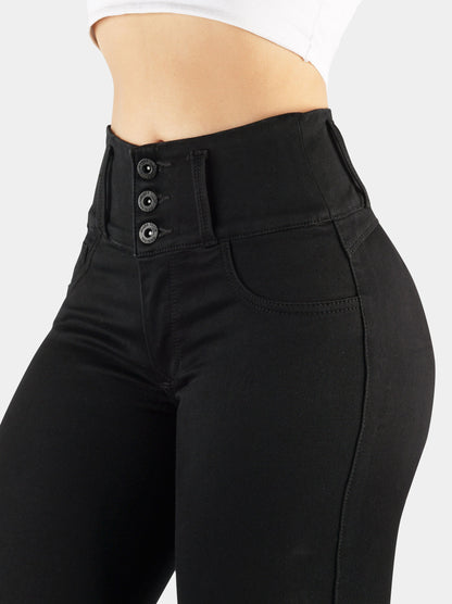 Jeans Skinny Strech Control Abdomen, Tiro Alto Ref 1187