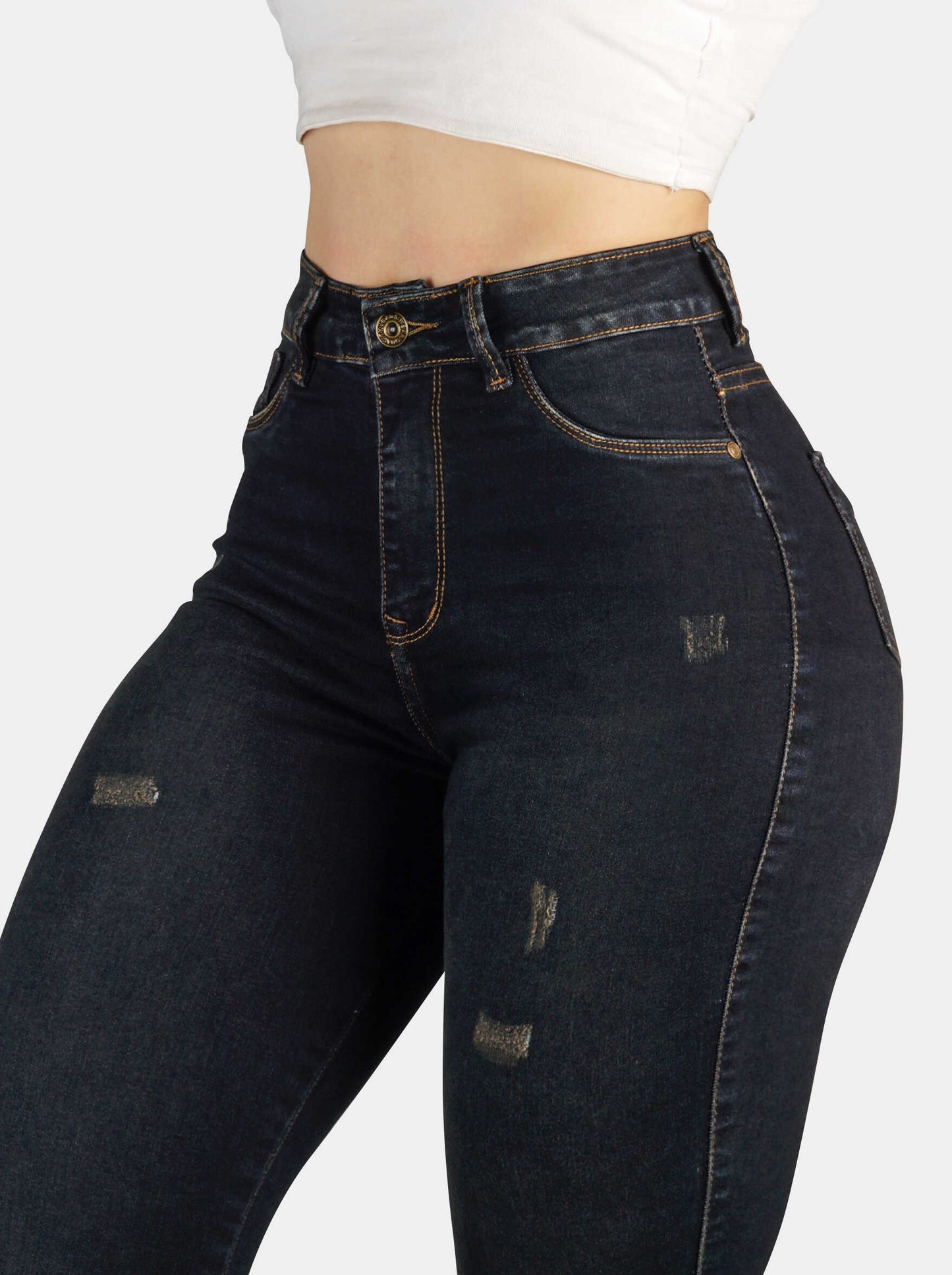 Jeans Skinny Strech, Tiro Alto Ref 1175