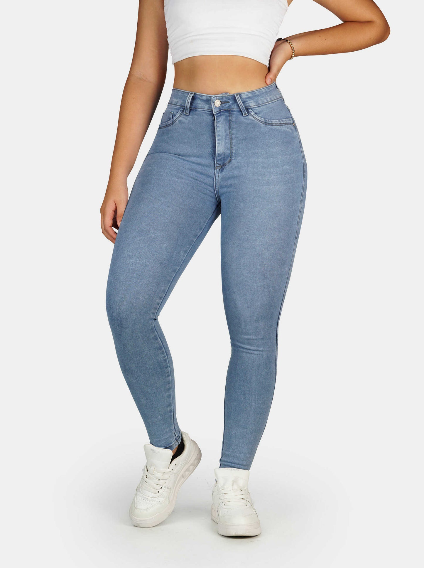 Jeans Skinny Strech, Tiro Alto Ref 1176