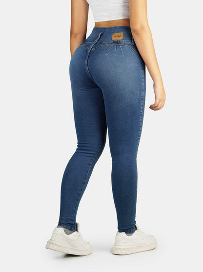 Jeans Skinny Strech Control Abdomen, Tiro Alto Ref 1189