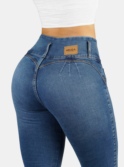 Jeans Skinny Strech Control Abdomen, Tiro Alto Ref 1189