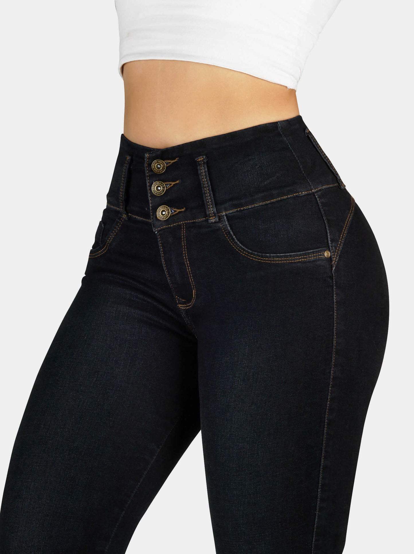 Jeans Skinny Strech, Tiro Alto Ref 1190