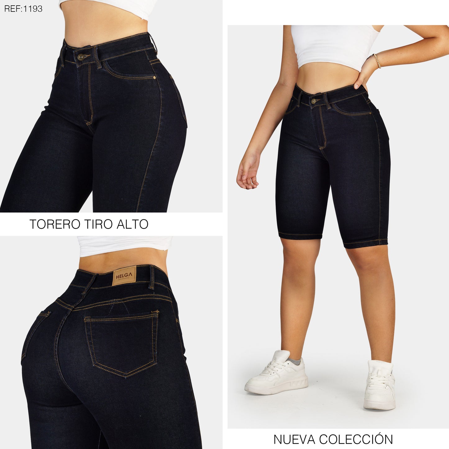 Pack de 3 Toreros Skinny Strech Tiro Alto