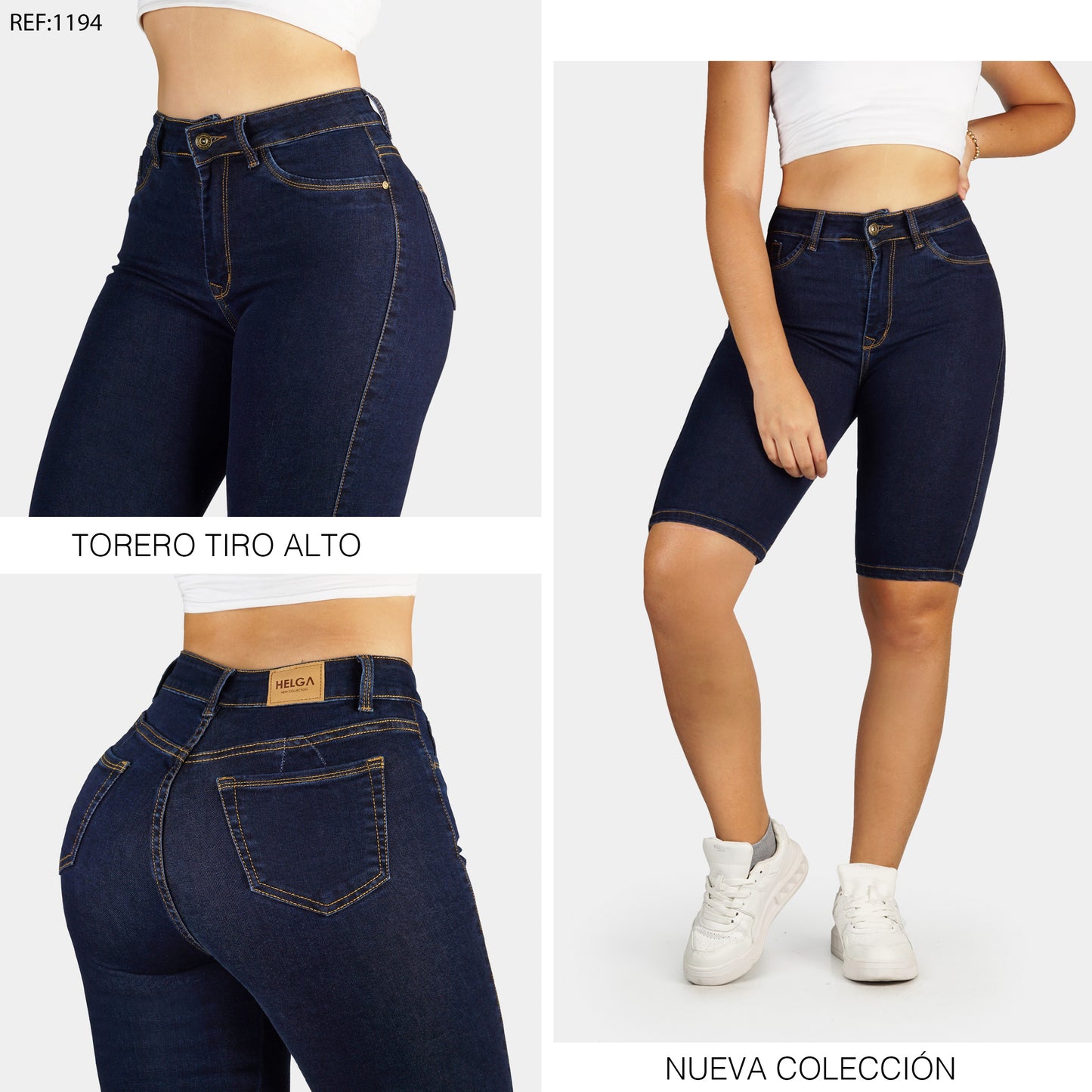 Pack de 3 Toreros Skinny Strech Tiro Alto