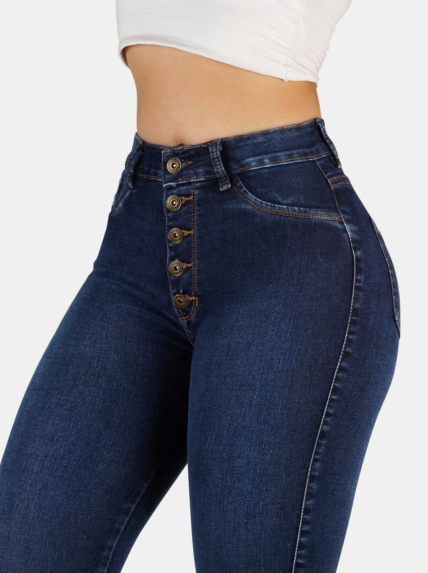 Jeans Skinny Strech, Tiro Alto Ref 1282